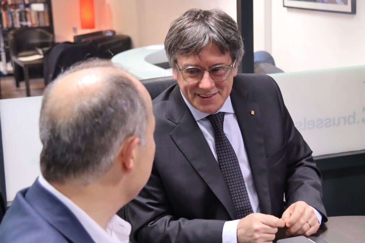 El president de Junts, Carles Puigdemont, reuneix la direcció permanent del partit a Brussel·les (Nico Tomás, ACN)