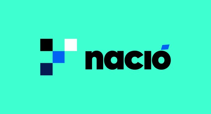 Logo de Nació Digital amb fons verd i elements gràfics